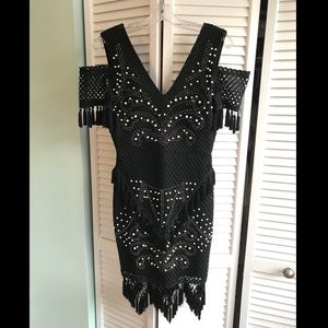 Sexy Unique Dress with Rhinestones and Tassels